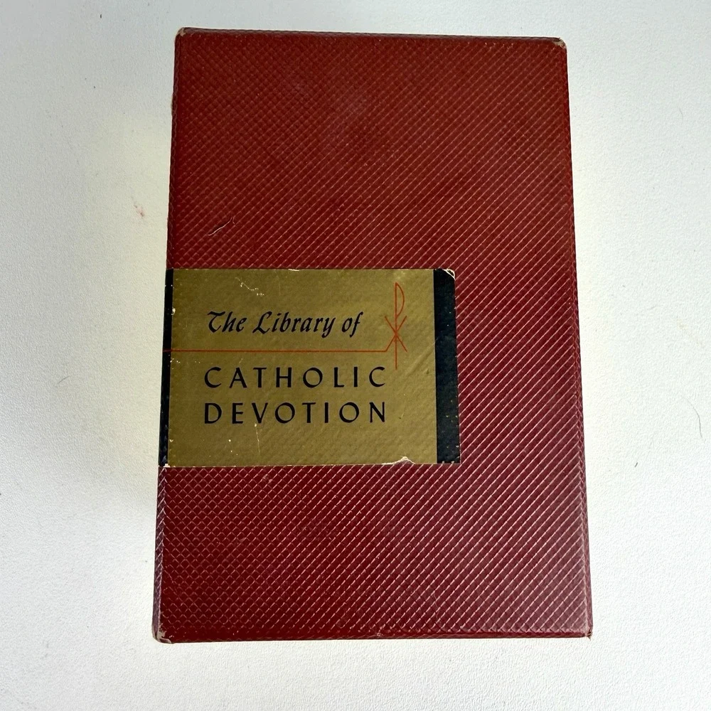 Vintage 1954 Library of Catholic Devotion 3 Book Box Set Catholic Press Chicago